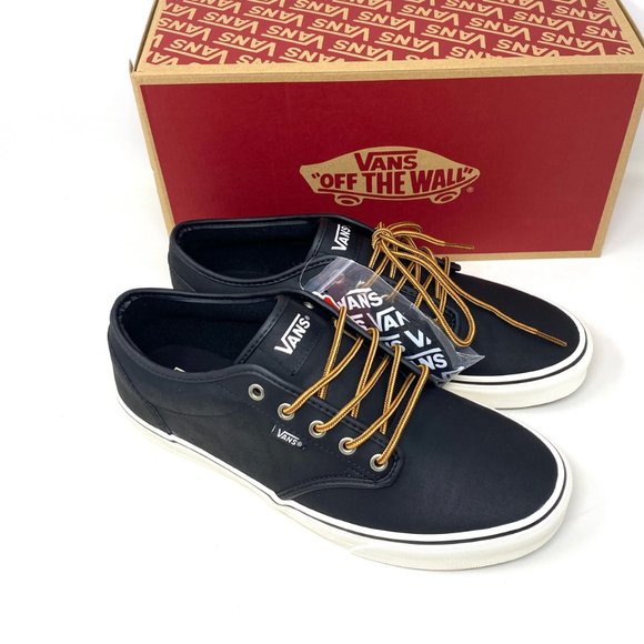 VANS Atwood Shoes Men's Leather Black Casual Low Top Skate Sizes VN0A327L68X - Picture 8 of 9